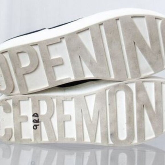 Opening Ceremony BINX Flatform Platform Sneaker, Denim with Black Leather Trim - Picture 6 of 6